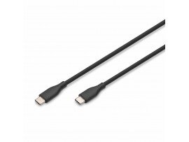 Digitus kabel USB C-C 1m 60W črn silikonski AK-300341-010-S