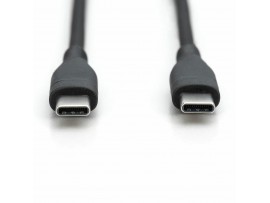 Digitus kabel USB C-C 1m 60W črn silikonski AK-300341-010-S