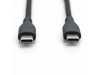 Digitus kabel USB C-C 2m 60W črn silikonski AK-300341-020-S
