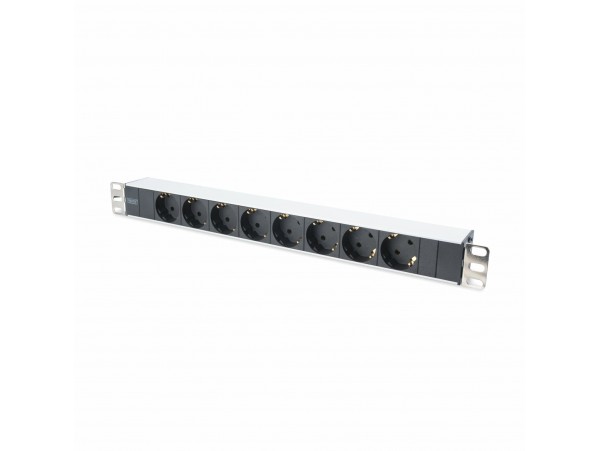 Digitus razdelilec rack 8x220V ALU črno/siv DN-95401