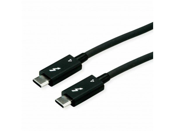 Roline kabel Thunderbolt 4 2m 40 Giga 100W 8K 60Hz črn