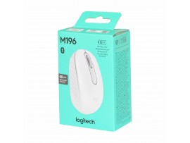 Logitech miška M196 Bluetooth bela 910-007460