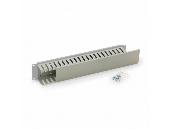 Triton organizator 2U rack s pokrovom enostranski siv