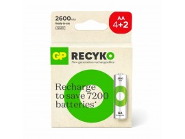GP polnilna baterija AA-2600 mAh Ni-Mh 6 kom