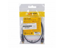 Delock kabel USB 2.0 TipC - TipB Mikro 0,5m črn 83333