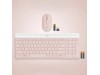 Logitech tipkovnica & miška MK470 SLO slim brezžična roza 920-011322
