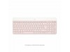 Logitech tipkovnica & miška MK470 SLO slim brezžična roza 920-011322
