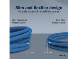Digitus patch slim FTP CAT.6A  2m moder