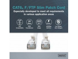 Digitus patch slim FTP CAT.6A  5m siv