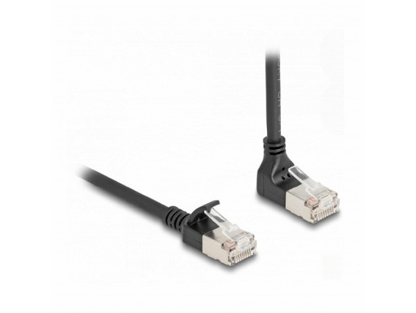 Delock patch SFTP CAT.6A 2m črn slim kotni navzgor 80288