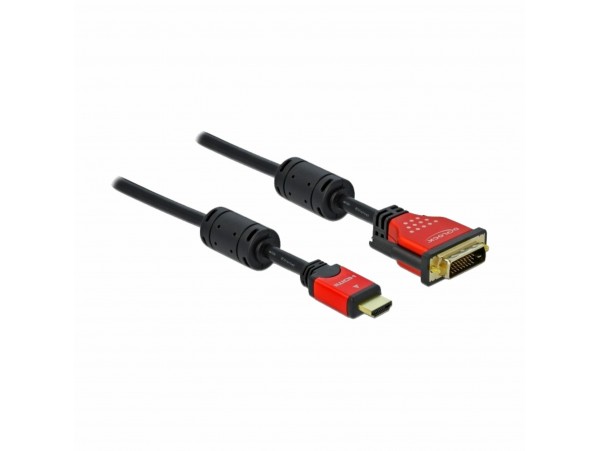 Delock kabel HDMI-DVI-D 2m HighSpeed rdeč 84342