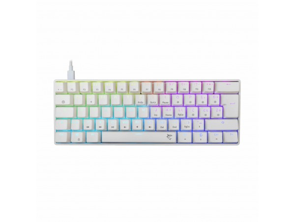 WHITE SHARK tipkovnica USB bela/rdeča mehanska stikala SLO SHINOBI-2-W