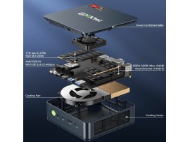 GMKtec računalnik mini PC M5 AMD Ryzen7 32GB RAM 1TB SSD NucBox črn