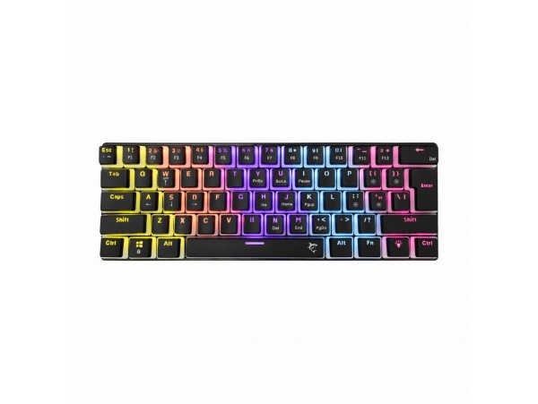 WHITE SHARK tipkovnica USB črno/rdeča mehanska stikala US GK-2202 ASHIKO-2B