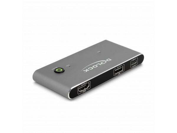 Delock KVM stikalo 2x1 USB TipC DP/HDMI 8K 11486