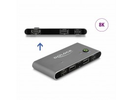 Delock KVM stikalo 2x1 USB TipC DP/HDMI 8K 11486