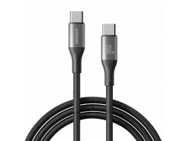 Joyroom kabel USB C-C 1m 60W črn pleten S-A28 Joyroom kabel USB C-C 1m 60W črn pleten S-A28