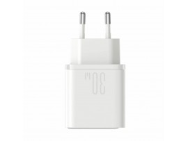 Joyroom polnilec 30W USB TipC TipA GaN QC PD bel JR-TCF15