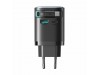 Joyroom polnilec 65W USB TipC TipA GaN QC PD s kablom črn JR-TCL02