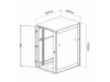 Triton kabinet 37U 1750 600x900 siv N8 sestavljen preforirana vrata