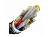 Baseus kabel USB C-C 3m 240W Tungsten Gold pleten E-Marker črn CAWJ040201
