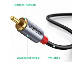 Ugreen kabel TipC AVDIO - 2x Cinch M 1.25m CM451