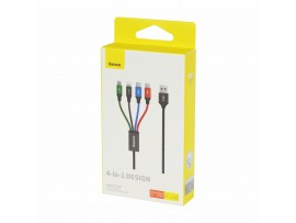 Baseus kabel USB 4v1 Lightning/2xTipC/ Mikro 1.2m tri barve CA1T4-B01
