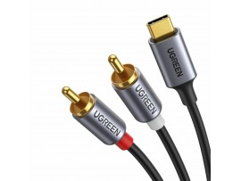 Ugreen kabel TipC AVDIO - 2x Cinch M 1.25m CM451