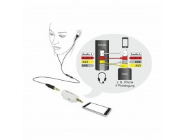 Delock adapter AVDIO Jack 3,5M 4-pin CTIA-Jack 3,5Ž 4-pin OMTP 65590