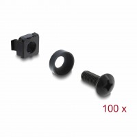 Delock matica vijak podložka set/100kos črni 42434