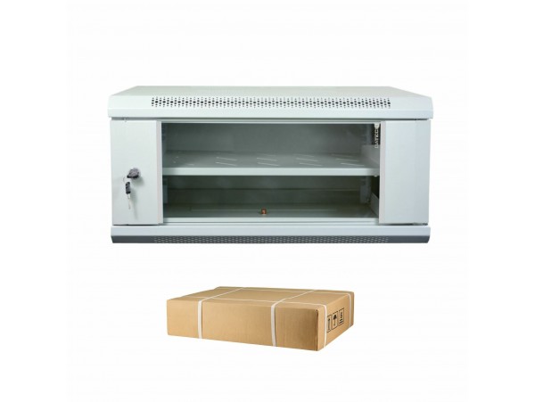 DATECH zidni kabinet 6U 368 600x450 siv + polica DP.6406.9000