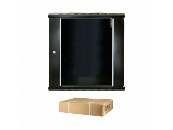 DATECH zidni kabinet 18U 901 600x450 črn + polica DP.6418.9001