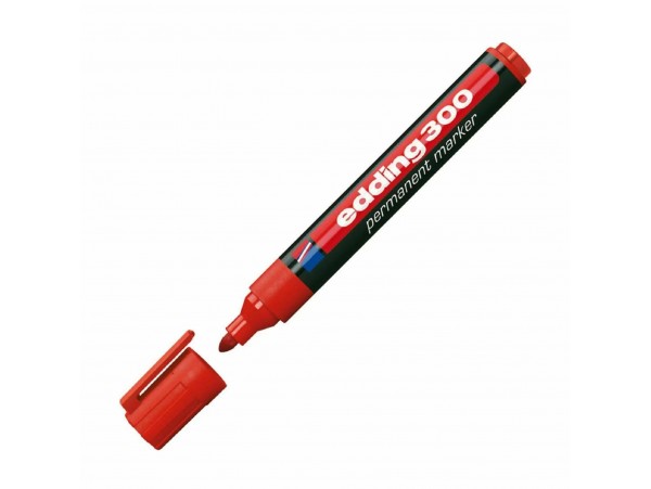 Edding permanentni marker rdeč E-300