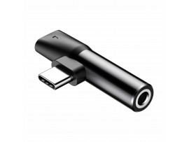 Baseus adapter AVDIO USB TipC-Jack 3,5Ž aux stereo črn CATL41-01