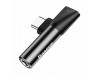 Baseus adapter AVDIO USB TipC-Jack 3,5Ž aux stereo črn CATL41-01