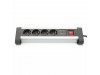 Digitus razdelilec 4x220V 2xUSB namizni s stikalom 1,5m črn DA-70614