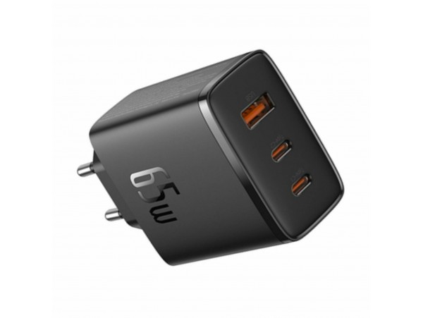 Baseus polnilec 65W USB 2xTipC TipA GaN5 CubePro črn P10152301113-00
