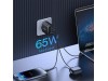 Baseus polnilec 65W USB 2xTipC TipA GaN5 CubePro črn P10152301113-00