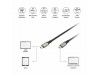 Digitus kabel USB 4.0 C-C 8K 60Hz 100W 3m črn DB-300443-030-S
