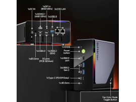 GMKtec računalnik mini PC K12 AMD Ryzen7 H255 32GB RAM 1TB SSD Radeon 780M NucBox