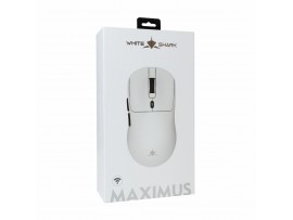 WHITE SHARK miška bela GM-9010 MAXIMUS-W Gaming