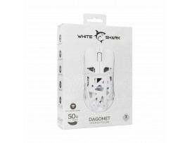 WHITE SHARK miška brezžična bela WGM-5019 DAGONET gaming