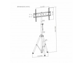 SBOX samostoječi nosilec za TV tripod FST-846