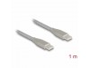 Delock kabel USB C-C 1m  60W 20V 3A kovinski ovoj 81259