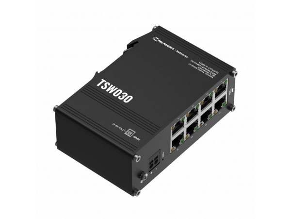 Teltonika stikalo 100M 8-port DIN mini kovinsko ohišje TSW030