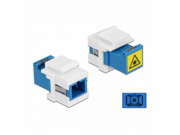 Delock optični adapter I člen Keystone SC Simplex protiprašna vratca moder