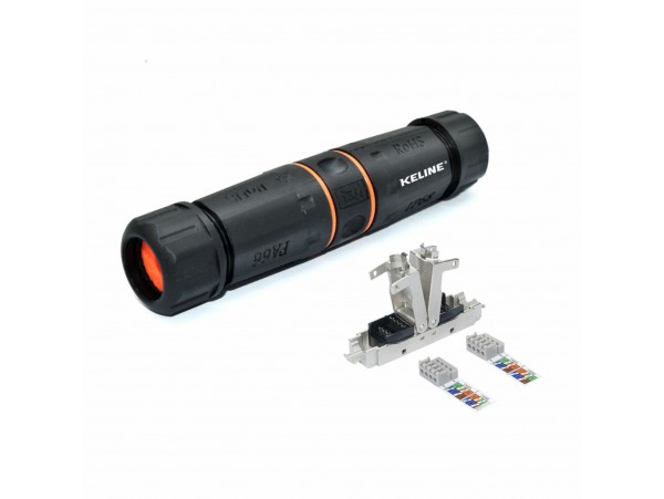 KELine I člen spojnik RJ45 FTP CAT.6A vodoodporen IP68 KE-EXT-EA-IP68