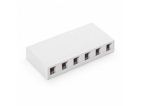 KELine nadometna vtičnica 6x keystone KE-SMB06-W