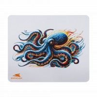 BARACUDA podloga za miško bela - motiv hobotnica BGMP-051 OCTOPUS