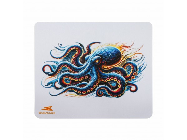 BARACUDA podloga za miško bela - motiv hobotnica BGMP-051 OCTOPUS
